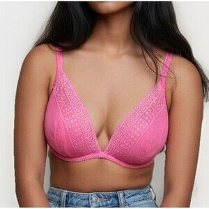 Victoria’s Secret Pink Deep Plunge Bra 32DDD NWT
